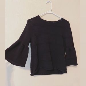 Black Dress Top w/ Fun Sleeves